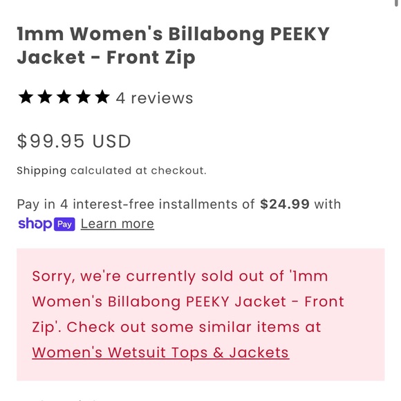 Billabong 1mm Peeky front zip wetsuit Pink Floral Long Sleeve Top neoprene 6 - Picture 6 of 8